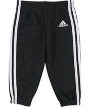 Adidas Boys Big Logo Tapered Relaxed Sweatpants Athletic Pants in Gray