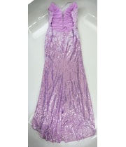 Say Yes to the Prom Womens Sequins Maxi Gown Dress in Light Purple, image 2 of 2