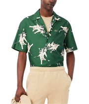 Lacoste Mens Relaxed-Fit Rene Short-Sleeve Button Up Shirt, view 2