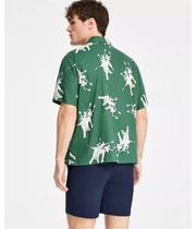 Lacoste Mens Relaxed-Fit Rene Short-Sleeve Button Up Shirt, view 4