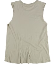 Mouchette Womens Solid Raw Edges Tank Top in Beige, image 2 of 2