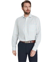 Club Room Mens Windowpane Plaid Button Down Dress Shirt, view 5