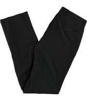 Andrew Marc Mens Fit Tapered Slim Dress Pant Slacks in Black, image 2 of 2
