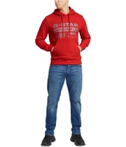 G-Star Raw Mens Distressed Originals Regular-Fit Logo Print Fleece Hoodie Sweatshirt, view 5