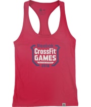 Reebok Womens CrossFit Games Crest Racerback Tank Top in Pink