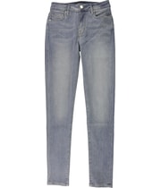 DSTLD Womens High-Rise Tapered Skinny Jeans in Blue