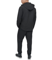 DKNY Mens Zip-Front Hooded Logo Windbreaker Jacket, view 4