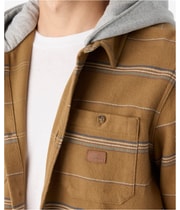 O’Neill Mens Landmark Hooded Flann Button Up Shirt in Brown, image 4 of 5