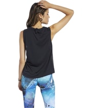 Reebok Womens Fabric Mix Muscle Tank Top in Black, image 2 of 2