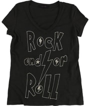dirty violet Girls Rock And Or Roll Graphic T-Shirt in Black