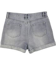 MinkPink Womens Floral Patched Casual Denim Shorts, view 2