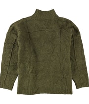 b New York Womens Oversized Mock-Neck Pullover Sweater in Green, image 2 of 2