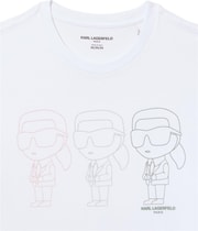 Karl Lagerfeld Mens Karl Trio Print Graphic Tee in White, image 4 of 7