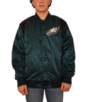STARTER Mens Philadelphia Eagles Varsity Jacket in Green