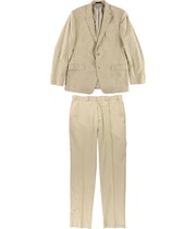 Ralph Lauren Mens Solid Two Button Formal Suit in Khaki