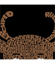 LA POP ART Mens Peeking Reindeer Word Art Graphic T-Shirt, view 4