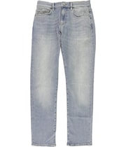 DSTLD Mens Two Tone Tapered Slim Jeans in Blue