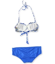 Raisins Womens Hollywood U-Wire Ruched 2 Piece Bikini in Blue, image 2 of 2