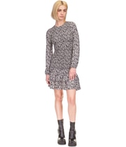 Michael Kors Womens Smocked Ruffle Mini Dress
