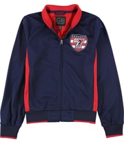G-III Sports Womens USA Sevens Tournament Bomber Jacket in Blue