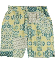NATIVE YOUTH Mens Tile Print Casual Walking Shorts in Green