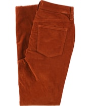 Free People Womens High Rise Straight Leg Casual Pants in Brown, view 2