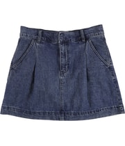 Free People Womens Beatnik A-line Skirt in Dark Blue