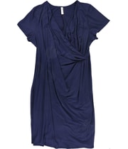 24seven Womens Faux Wrap Midi Dress