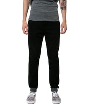 ROOK Mens The Robinson Straight Leg Relaxed Chino Casual Pants in Black
