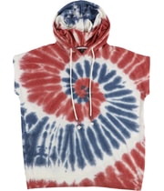 P.J. Salvage Womens Red White&Blue Tye-Dye Pajama Sweatshirt Top, view 4
