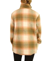 P.J. Salvage Womens Full Zip Plaid Jacket, view 3