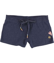 P.J. Salvage Womens Embroidered Pajama Shorts in Navy
