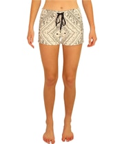 P.J. Salvage Womens Bandana Print Skull Pajama Shorts in Natural