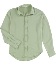 Ultra Flirt Womens Long Sleeve Button Up Shirt