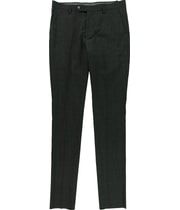 Ben Sherman Mens Windowpane Straight Leg Dress Pant Slacks in Charcoal
