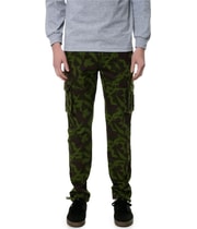 TrukFit Mens The Camp Twill Straight Leg Cargo Casual Pants in Green