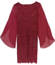 Connected Apparel Womens Sequin Cocktail Dress, view 2