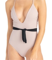 Tavik Womens Candice Color Blocked One Piece Tank Swimsuit in Black, image 3 of 4