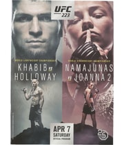 UFC Unisex 223 Khabib vs Holloway Official Program in Pink and Green