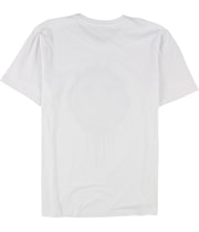 Elevenparis Mens Flaming Smiley Graphic T-Shirt in White, view 2