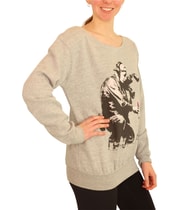 Elevenparis Womens Man Holding Flower Sweatshirt, view 2
