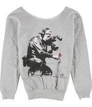 Elevenparis Womens Man Holding Flower Sweatshirt, view 5