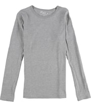 G-III Sports Womens Solid Basic T-Shirt in Gray