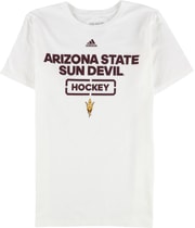 Adidas Mens Arizona State Sun Devils Hockey Graphic T-Shirt in White