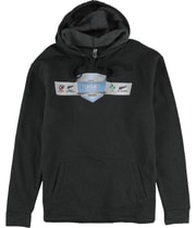 Next Level Mens The Rugby Weekend Hoodie Sweatshirt in Charcoal