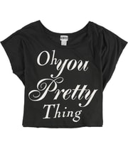Scratch Womens Oh You Pretty Thing Graphic T-Shirt in Black