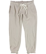 Project Social T Womens Solid Tapered Cropped Capri Casual Pants in Beige