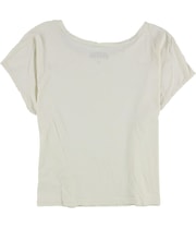 Gorilla Buffet Womens Solid Basic T-Shirt in Ivory, image 2 of 2