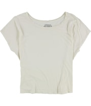 Gorilla Buffet Womens Solid Basic T-Shirt in Ivory