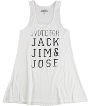 Gorilla Buffet Womens I Vote For Jack Jim & Jose Racerback Tank Top